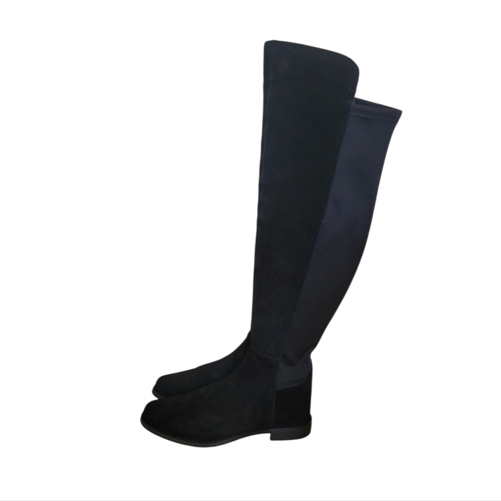 BLONDO Black Suede Waterproof Stretch Tall Riding Boot Size 6.5M